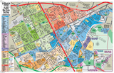 Culver City, Palms, Mar Vista, Del Rey Map - PDF, editable, royalty free