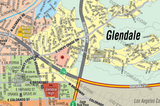 Glendale Unified School District Map - Los Angeles County, CA - FILES: PDF and Adobe Illustrator Files - layered, editable, royalty free