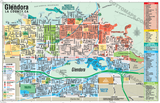 Glendora Map, Los Angeles County, CA - FILES: PDF and AI FILES, vector, editable