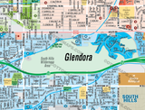 Glendora Map, Los Angeles County, CA - FILES: PDF and AI FILES, vector, editable