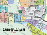 Baywood - Los Osos Map or Los Osos - Baywood Park Map - PDF, editable, royalty free