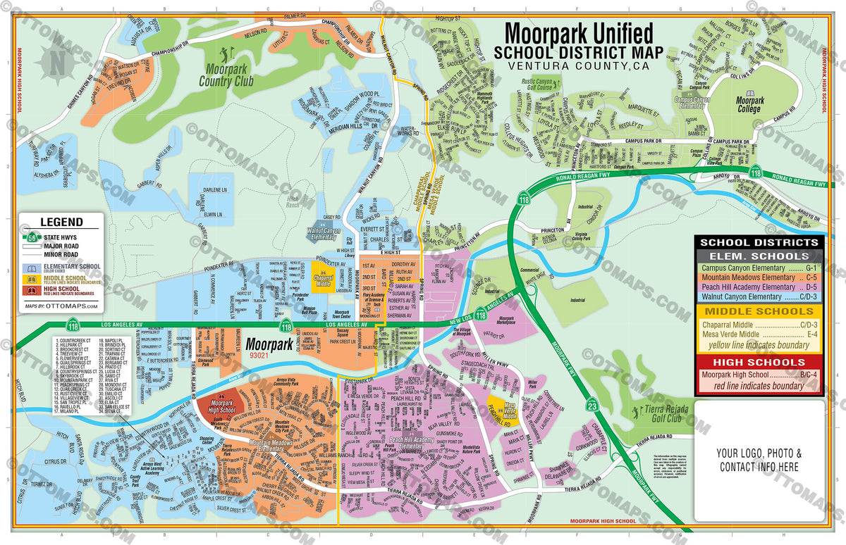 Moorpark Unified School District Map