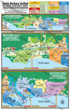 Santa Barbara Unified School District Map - Including Santa Barbara Unified, Goleta Union, Hope, Montecito Union & Cold Spring School District - PDF, editable, royalty free