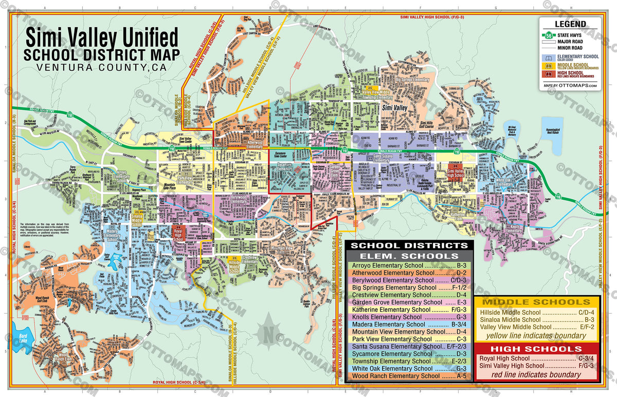 Simi Valley Unified School District Map Ventura County CA Otto Maps simi-valley-unified-school-district-map-ventura-county-ca-otto-maps