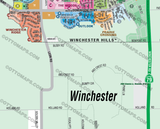 Winchester Map - PDF, editable, royalty free