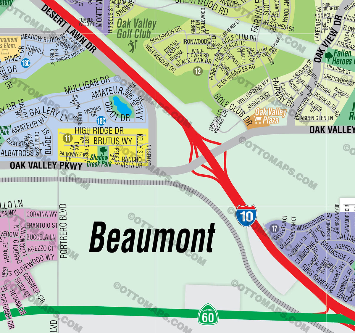 Beaumont Map Riverside County CA