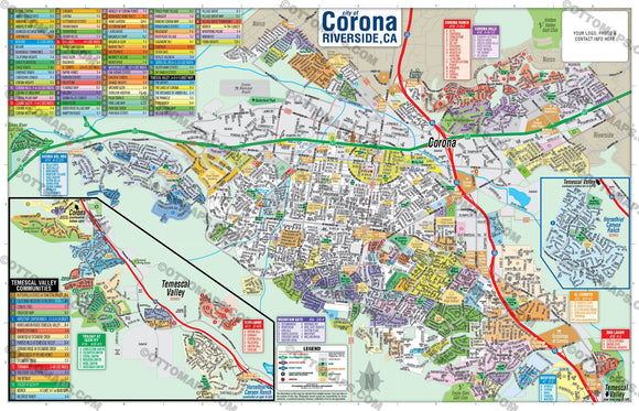 Corona Map - PDF, editable, royalty free