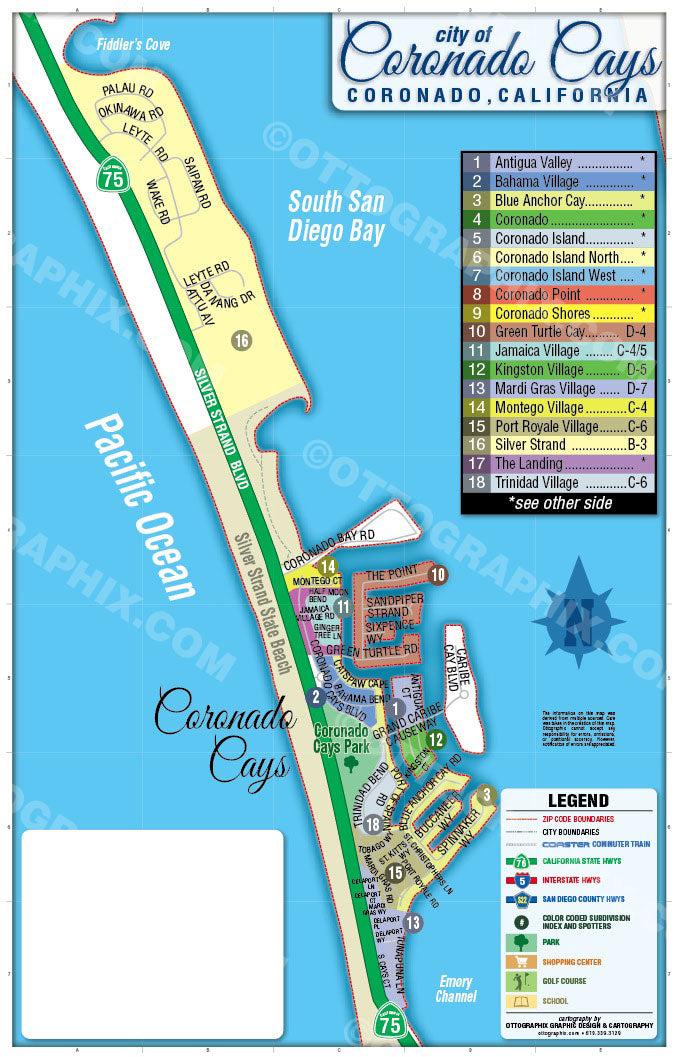 Coronado Map - PDF, layered, editable