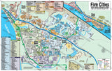 Five Cities Map - San Luis Obispo County - PDF, editable, royalty free