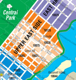Manhattan Zip Code Map - PDF, editable, royalty free