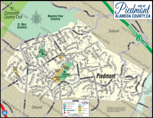 Piedmont Map - PDF, vector, royalty free