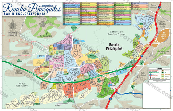 Rancho Penasquitos Map, San Diego County, CA