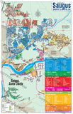 Saugus Map, Santa Clarita, CA - PDF, editable, royalty free