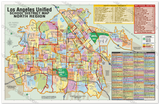Los Angeles Unified School District Map - NORTH - POSTER PRINTS