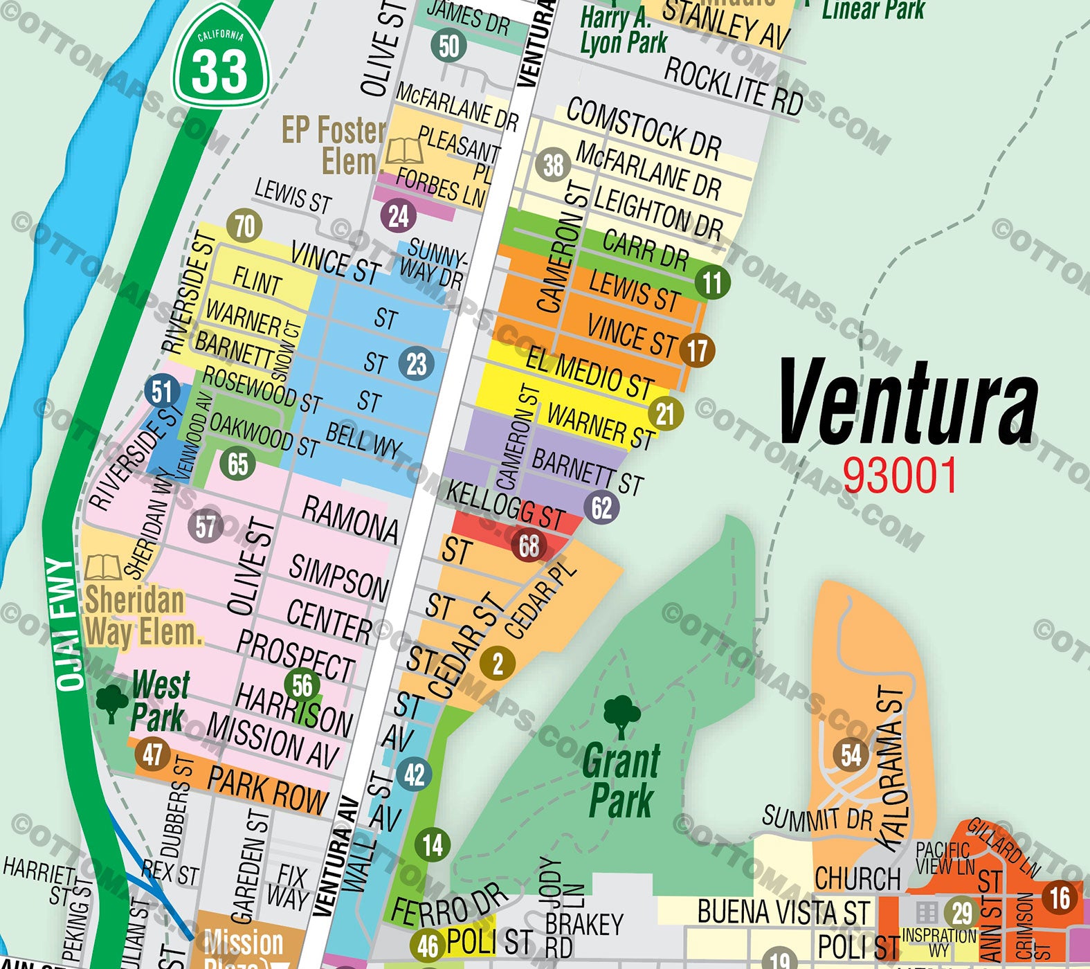 93001 - Ventura County Subdivision Map - PDF, editable, royalty free