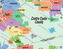 Alameda County and Contra Costa County Map (no zip codes) - FILES - PDF and Adobe Illustrator - zoom