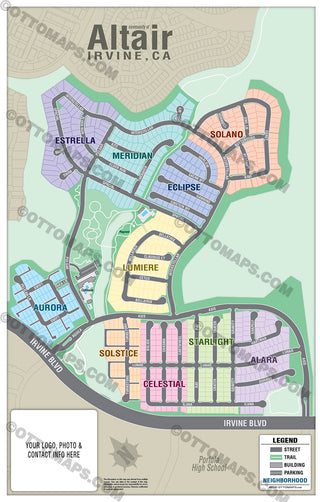 Altair Map, Irvine, CA - FILES - PDF and AI Files, editable, vector, r ...