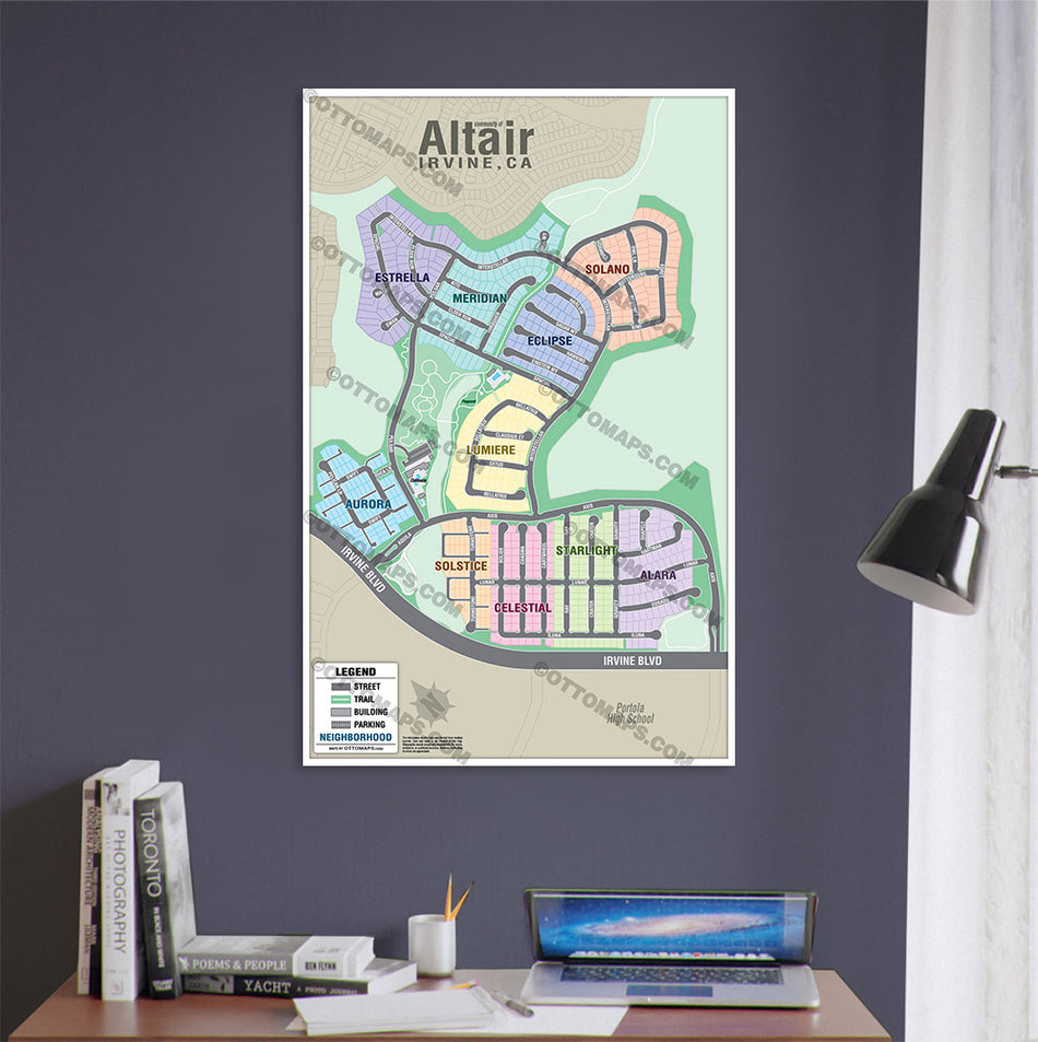 Altair Map, Irvine, CA - POSTER PRINTS – Otto Maps
