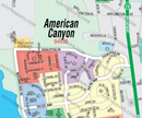 American Canyon Map, Napa County, CA - FILES - PDF and Adobe Illustrator - zoom