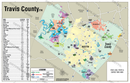 Austin, TX - Travis County Map (no zip codes) - FILES - PDF and Adobe Illustrator - with box