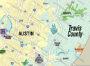 Austin, TX - Travis County Map (no zip codes) - FILES - PDF and Adobe Illustrator - zoom
