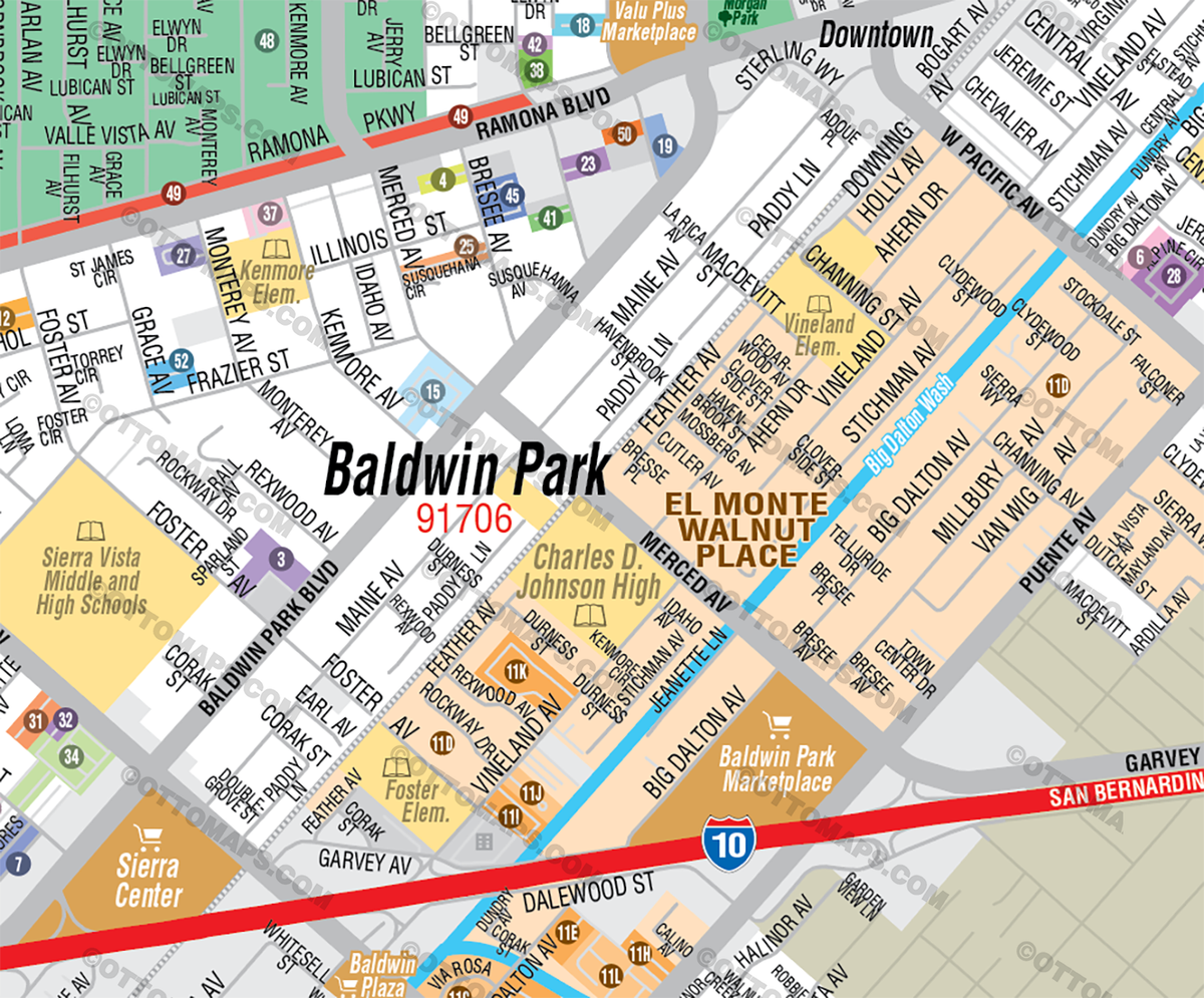 Baldwin Park, Los Angeles County, CA - FILES - PDF and Adobe Illustrator - ZOOM