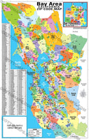 Bay Area Zip Code Map (Zip Codes colorized) - FILES - PDF and AI Files, editable, vector, royalty free