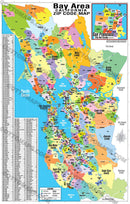 Bay Area Zip Code Map (Zip Codes colorized) - FILES - PDF and AI Files, editable, vector, royalty free