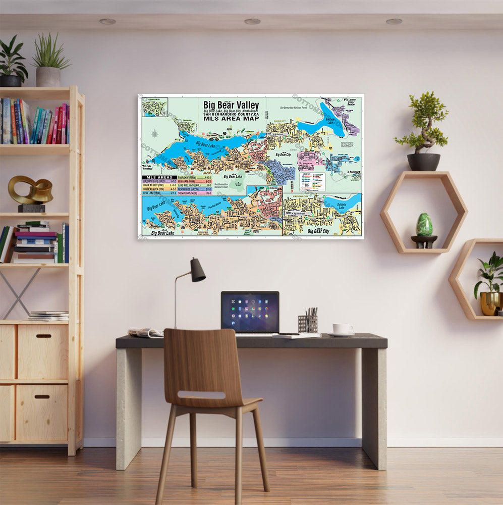 Big Bear Valley MLS Area Map - POSTER PRINTS