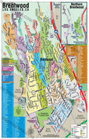 Brentwood Map, Los Angeles County, CA - POSTER PRINTS