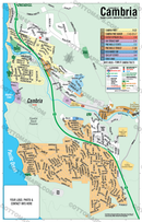 Cambria Map, San Luis Obispo County, CA - FILES - PDF and Adobe Illustrator - with box