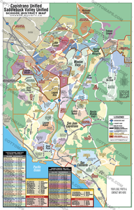 Capistrano Unified and Saddleback Unified School District Map - Orange County, CA - PDF, editable, royalty free