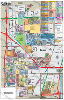 Carson Map, Los Angeles County, CA - FILES - PDF and AI, editable, vector, royalty free - with box