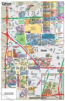 Carson Map, Los Angeles County, CA - FILES - PDF and Adobe Illustrator - with box