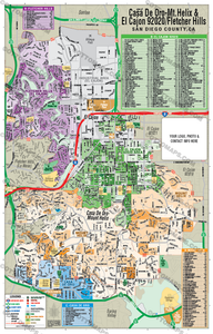Casa De Oro - Mt Helix Map, with Fletcher Hills and El Cajon-92020, San Diego - PDF, editable, royalty free