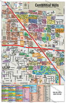 Centennial Hills Map, Las Vegas, NV with NE portion of Centennial Hills - FILES - PDF and AI, editable, vector, royalty free with box