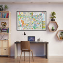 Cerritos Map with Artesia, Los Angeles County, CA - POSTER PRINTS