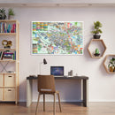 Corona Map with Temescal Valley, Riverside County - POSTER PRINTS