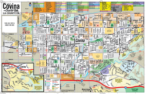 Covina Map, Los Angeles County, CA - FILES - PDF and AI, editable, layered, vector, royalty free