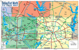 Dallas Ft Worth Map, Tarrant & Dallas Counties Map - PDF, editable, royalty free