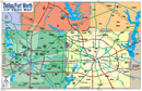 Dallas Fort Worth Map - No Zip Codes - POSTER PRINTS