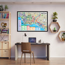 Dana Point Map, Orange County, CA - POSTER PRINTS - with frame