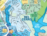 Allied Gardens, Del Cerro, San Carlos & Lake Murray Map, San Diego County, CA - FILES: PDF and AI, editable, layered