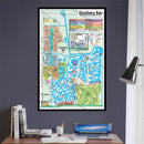 Discovery Bay Map, Contra Costa County, CA - POSTER PRINTS - with frame