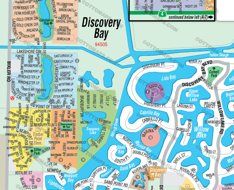 Discovery Bay Map, Contra Costa County, CA - FILES - PDF and Adobe Illustrator