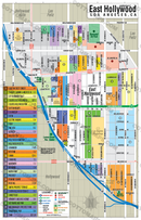 East Hollywood Map, Los Angeles County, CA - FILES - PDF and Adobe Illustrator - no box