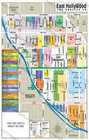 East Hollywood Map, Los Angeles County, CA - FILES - PDF and Adobe Illustrator - with box