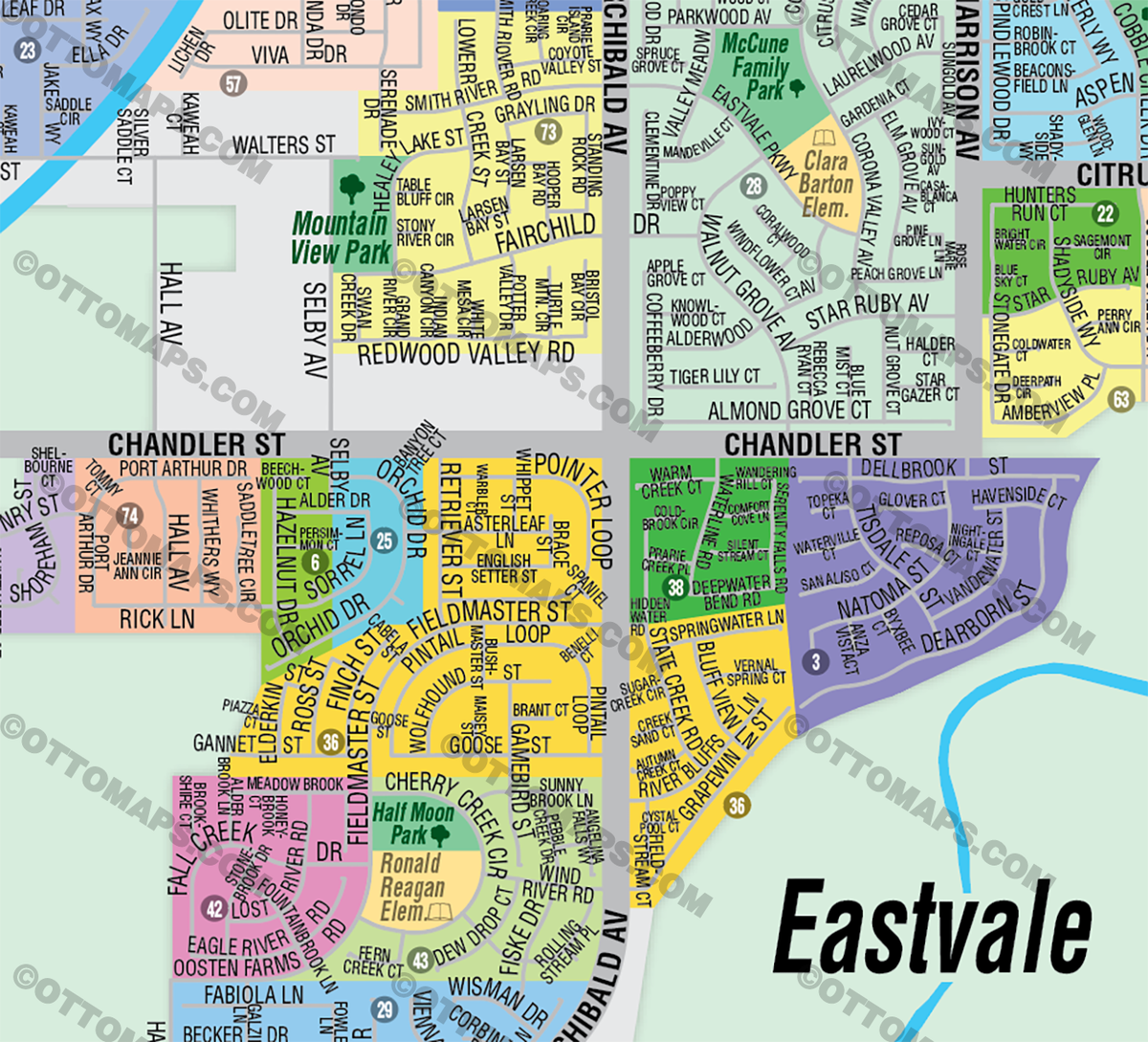 Eastvale Los Angeles County CA - EastvaleMap ZOOM 1200x1200