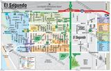 El Segundo Map, Los Angeles County, CA - FILES - PDF and AI, editable, layered, vector, royalty free