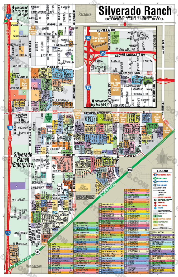 Silverado Ranch - Enterprise Map, Clark County, NV - FILES - PDF and A ...